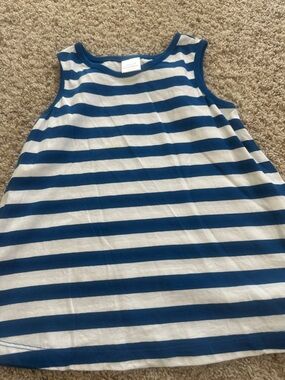 Hanna Andersson Royal Blue and White Striped Tank